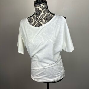 Classic White Women's Cold Shoulder Top
